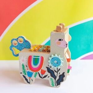 Manhattan Toy Company Wood Musical Llama Learning Toy for Toddlers